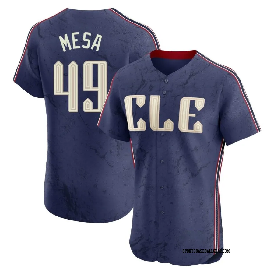 Jose Mesa Men's Cleveland Guardians Navy Elite 2024 City Connect Jersey