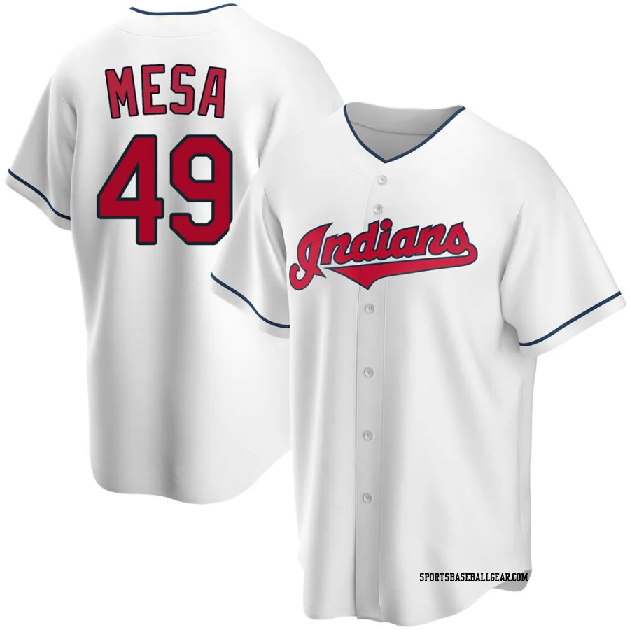 Jose Mesa Youth Cleveland Guardians White Replica Home Jersey