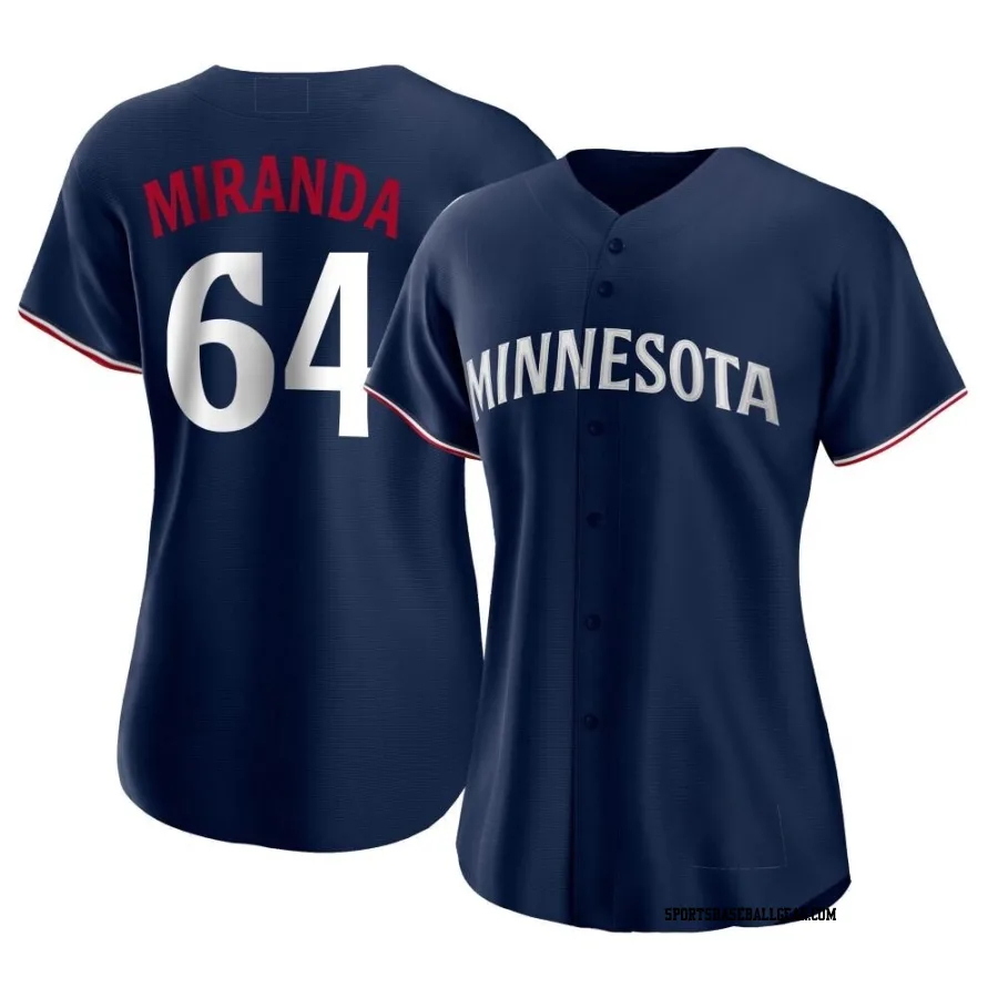 Jose Miranda Women's Minnesota Twins Navy Replica Alternate Jersey