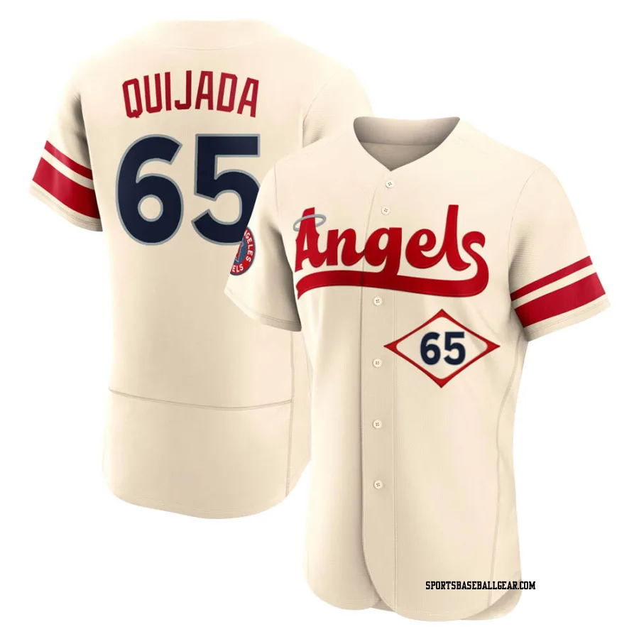 Jose Quijada Men's Los Angeles Angels Cream Authentic 2022 City Connect Jersey