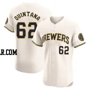 Jose Quintana Men's Milwaukee Brewers Cream Elite Home Jersey