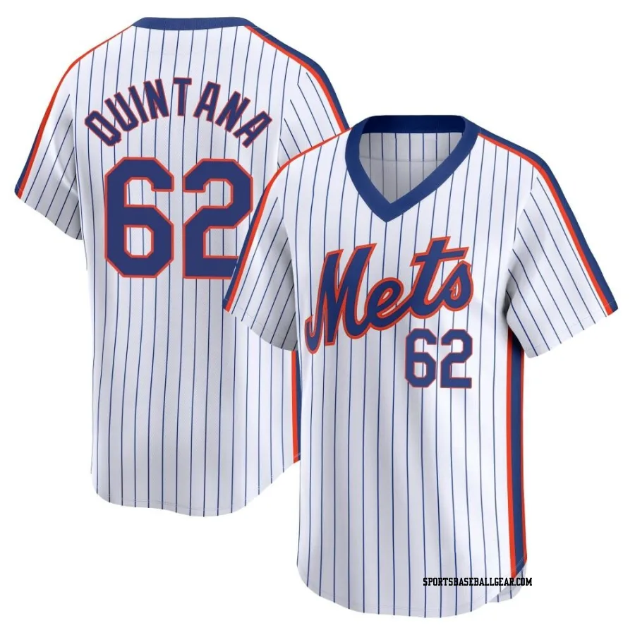 Jose Quintana Men's New York Mets White Limited Cooperstown Collection Jersey