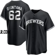 Jose Quintana Youth Milwaukee Brewers Black/White Replica Jersey