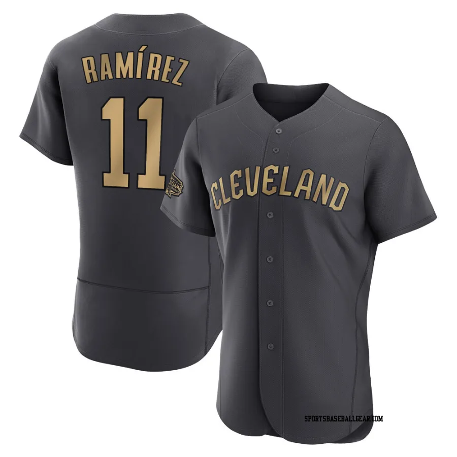 Jose Ramirez Men's Cleveland Guardians Charcoal Game Authentic 2022 All-Star Jersey