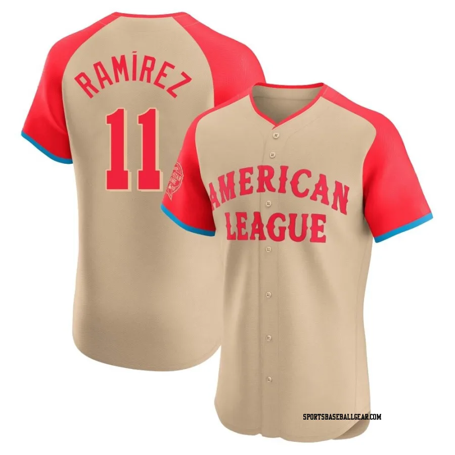 Jose Ramirez Men's Cleveland Guardians Cream Elite American League 2024 All-Star Game Jersey