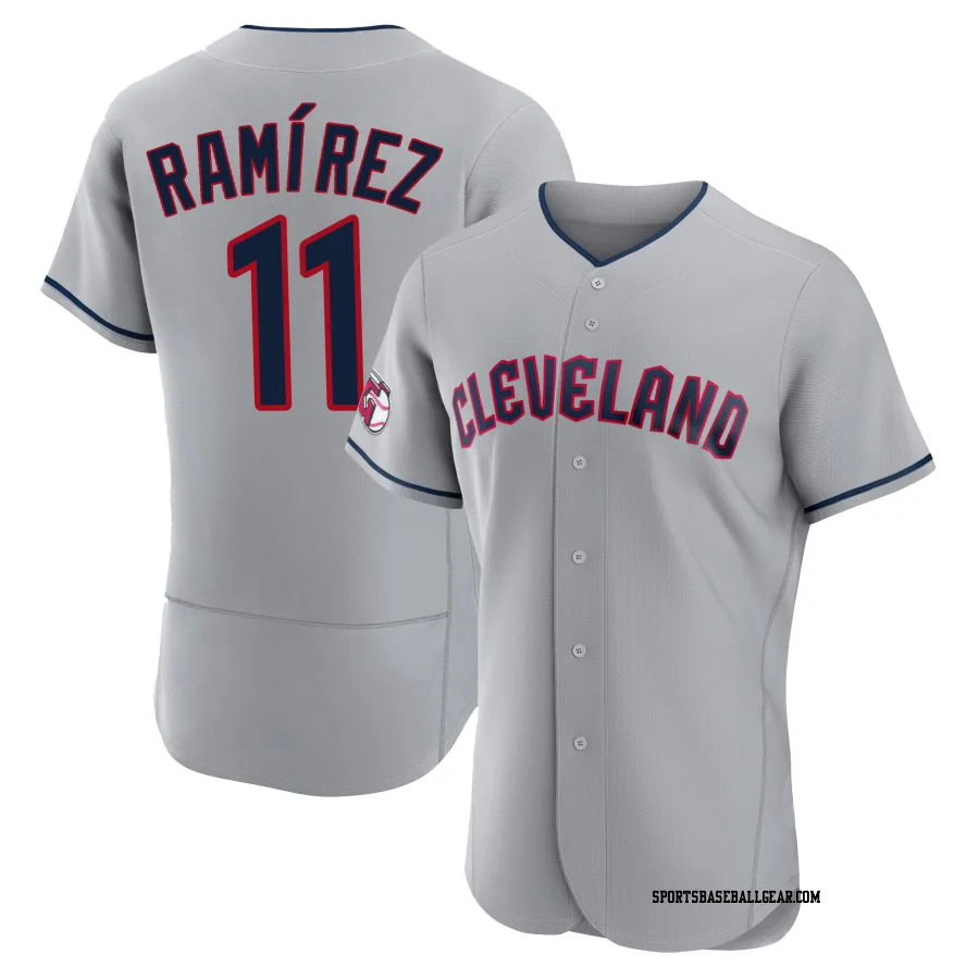 Jose Ramirez Men's Cleveland Guardians Gray Authentic Road Jersey