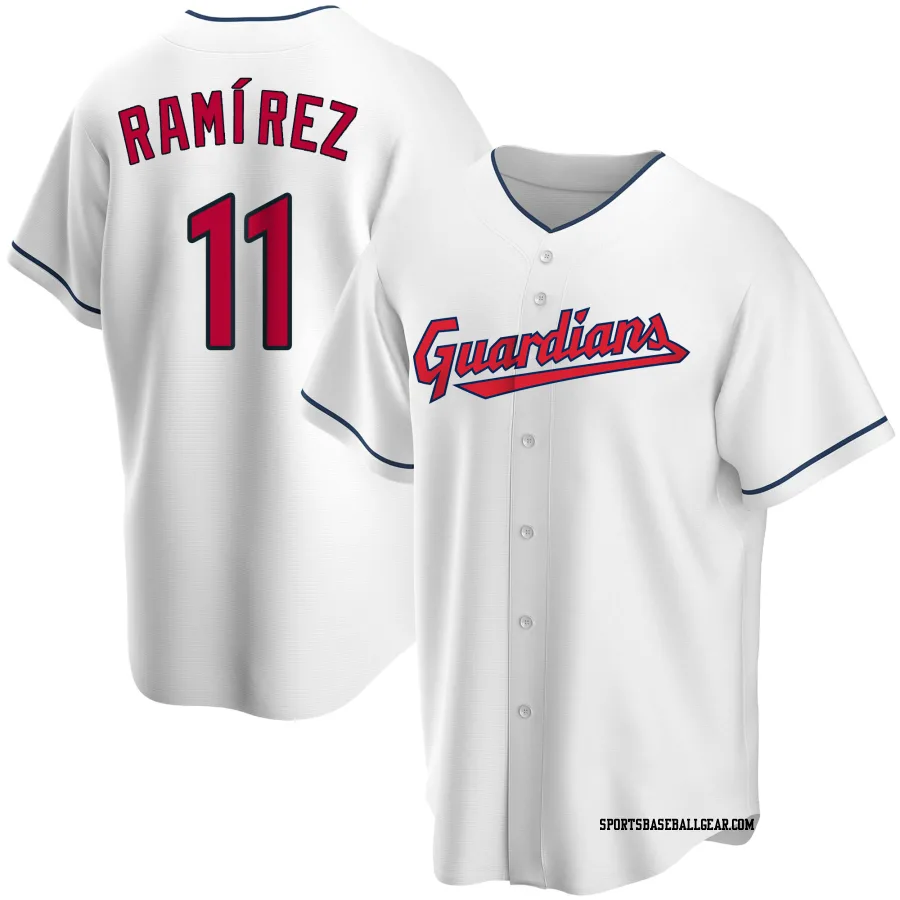 Jose Ramirez Men's Cleveland Guardians White Replica Home Jersey