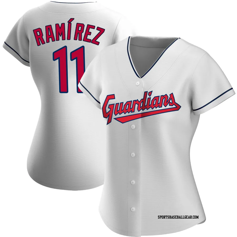 Jose Ramirez Women's Cleveland Guardians White Replica Home Jersey