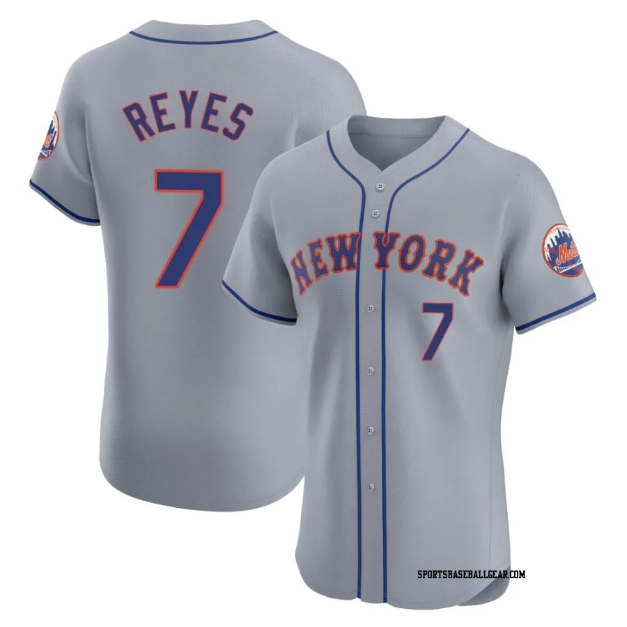 Jose Reyes Men's New York Mets Gray Elite Road Jersey