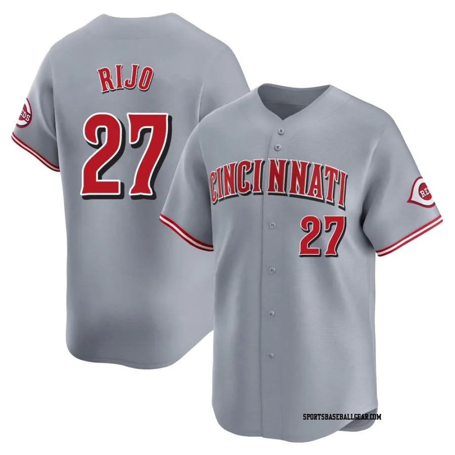 Jose Rijo Men's Cincinnati Reds Gray Limited Away Jersey