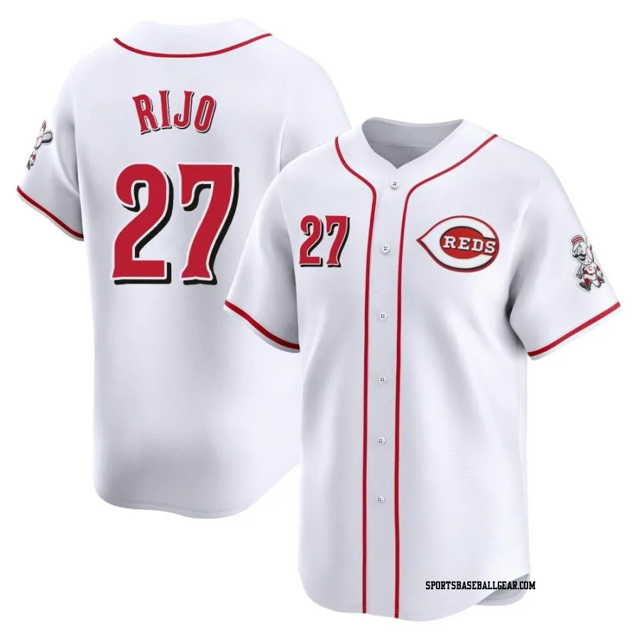 Jose Rijo Men's Cincinnati Reds White Limited Home Jersey