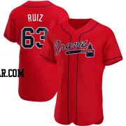 Jose Ruiz Men's Atlanta Braves Red Authentic Alternate Jersey
