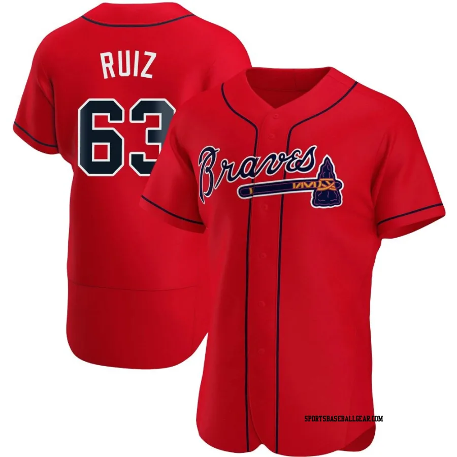 Jose Ruiz Men's Atlanta Braves Red Authentic Alternate Jersey
