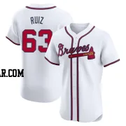 Jose Ruiz Men's Atlanta Braves White Elite Home Jersey