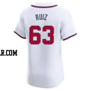 Jose Ruiz Men's Atlanta Braves White Elite Home Jersey