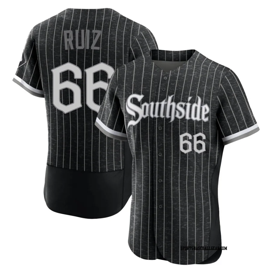 Jose Ruiz Men's Chicago White Sox Black Authentic 2021 City Connect Jersey