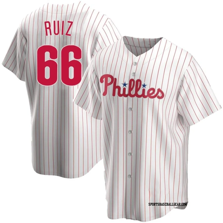 Jose Ruiz Men's Philadelphia Phillies White Replica Home Jersey