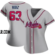 Jose Ruiz Women's Atlanta Braves Gray Replica Road Jersey