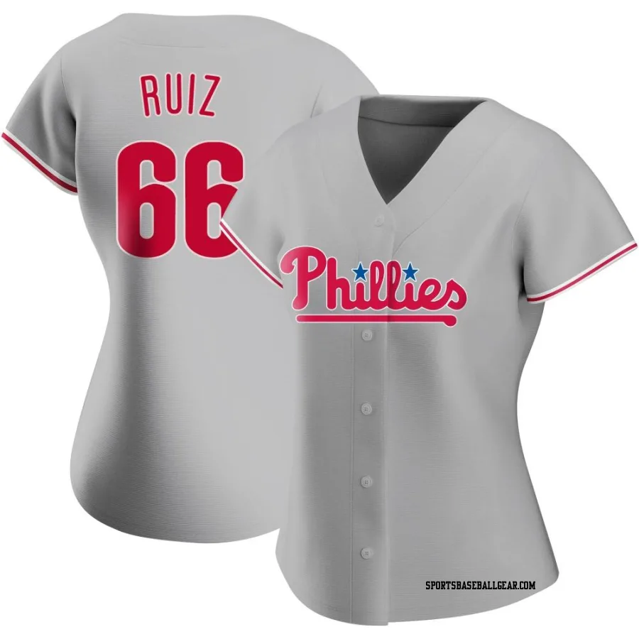Jose Ruiz Women's Philadelphia Phillies Gray Replica Road Jersey