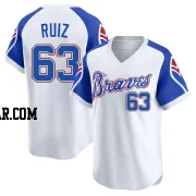 Jose Ruiz Youth Atlanta Braves White Limited Throwback Cooperstown Collection Jersey