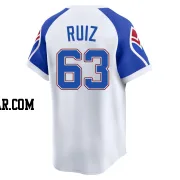 Jose Ruiz Youth Atlanta Braves White Limited Throwback Cooperstown Collection Jersey