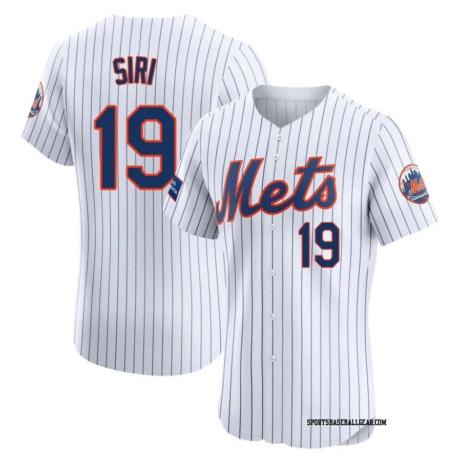 Jose Siri Men's New York Mets White Elite Home Patch Jersey