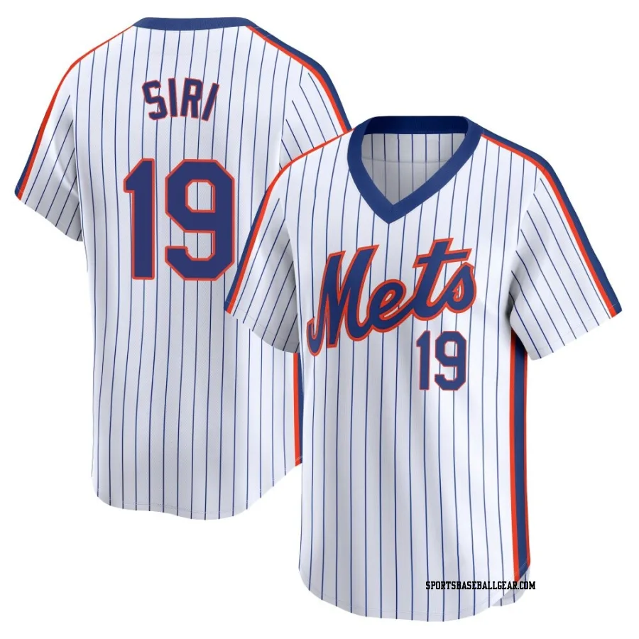 Jose Siri Men's New York Mets White Limited Cooperstown Collection Jersey