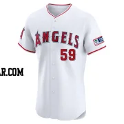 Jose Soriano Men's Los Angeles Angels White Elite Home Patch Jersey