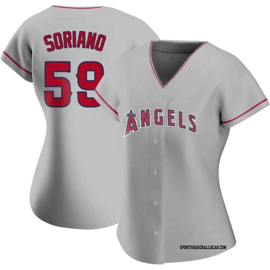 Jose Soriano Women's Los Angeles Angels Authentic Silver Road Jersey