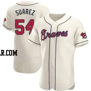 Jose Suarez Men's Atlanta Braves Cream Authentic Alternate Jersey