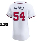 Jose Suarez Men's Atlanta Braves White Elite Home Jersey