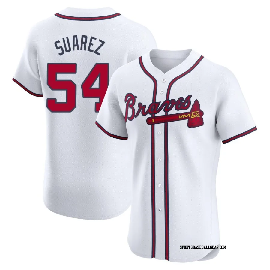 Jose Suarez Men's Atlanta Braves White Elite Home Jersey