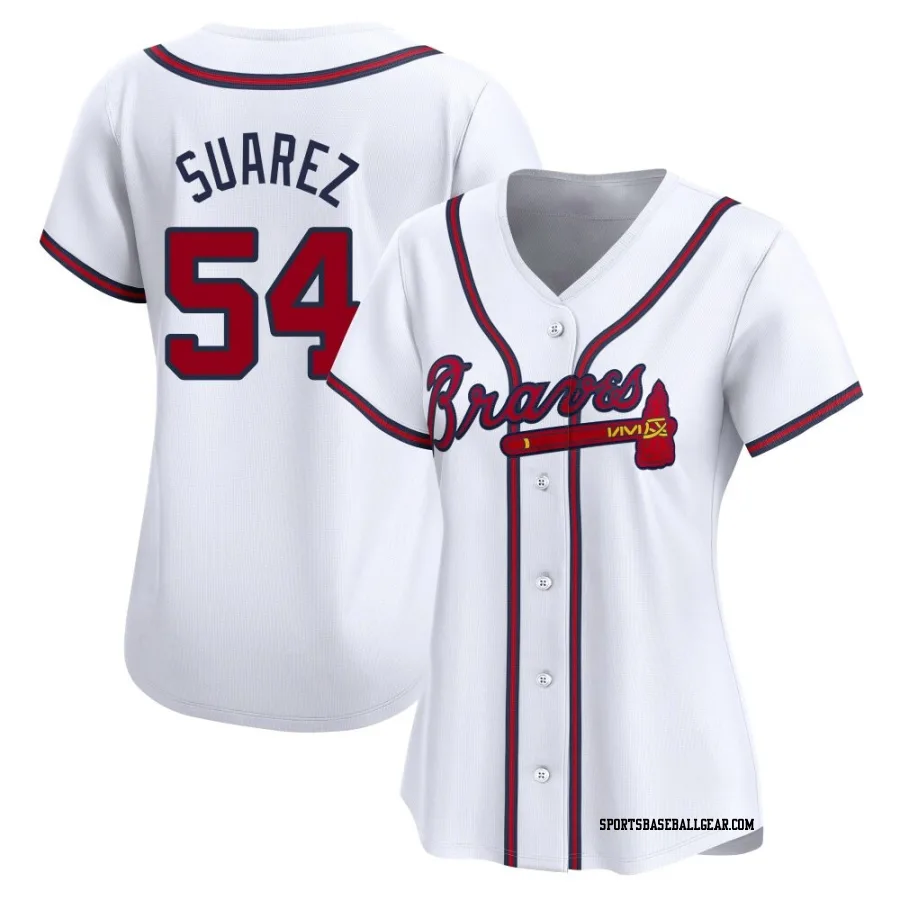 Jose Suarez Women's Atlanta Braves White Limited Home Jersey