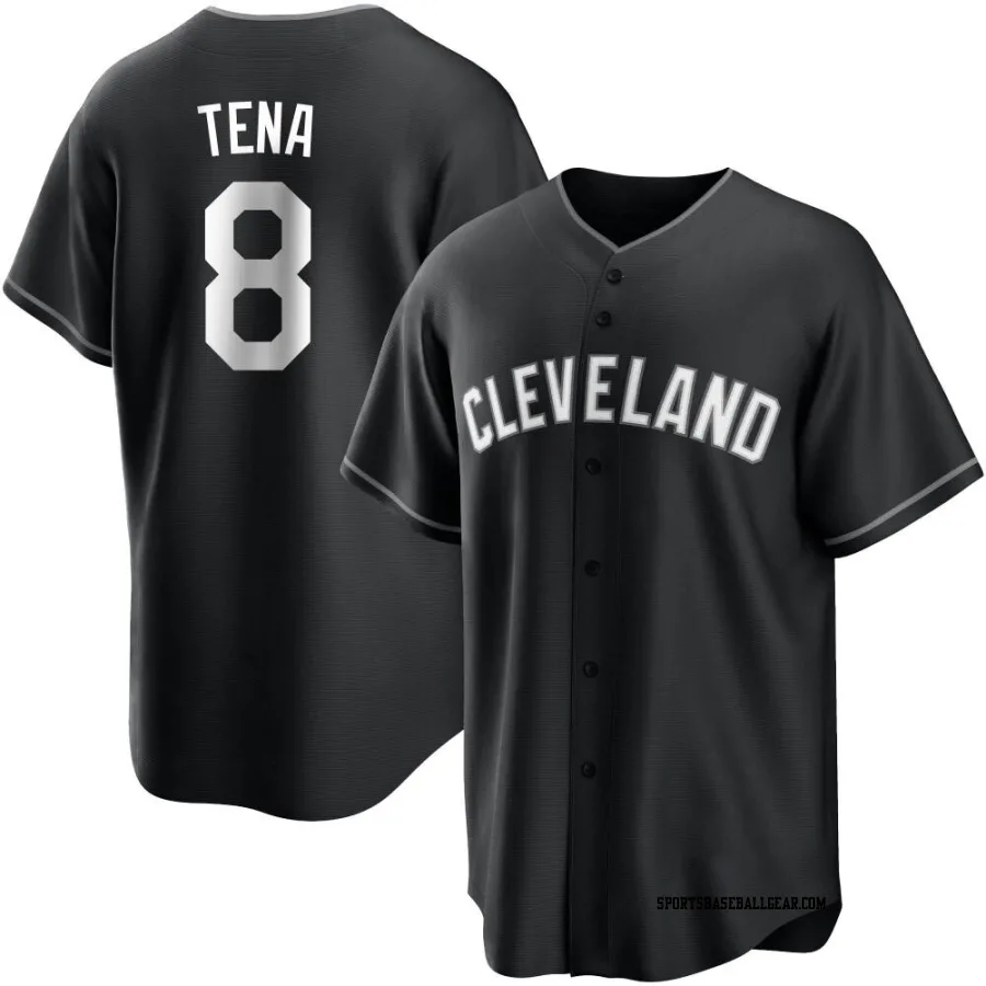 Jose Tena Men's Cleveland Guardians Black/White Replica Jersey