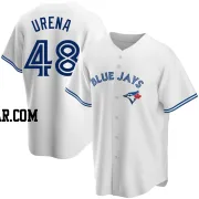 Jose Urena Men's Toronto Blue Jays White Replica Home Jersey