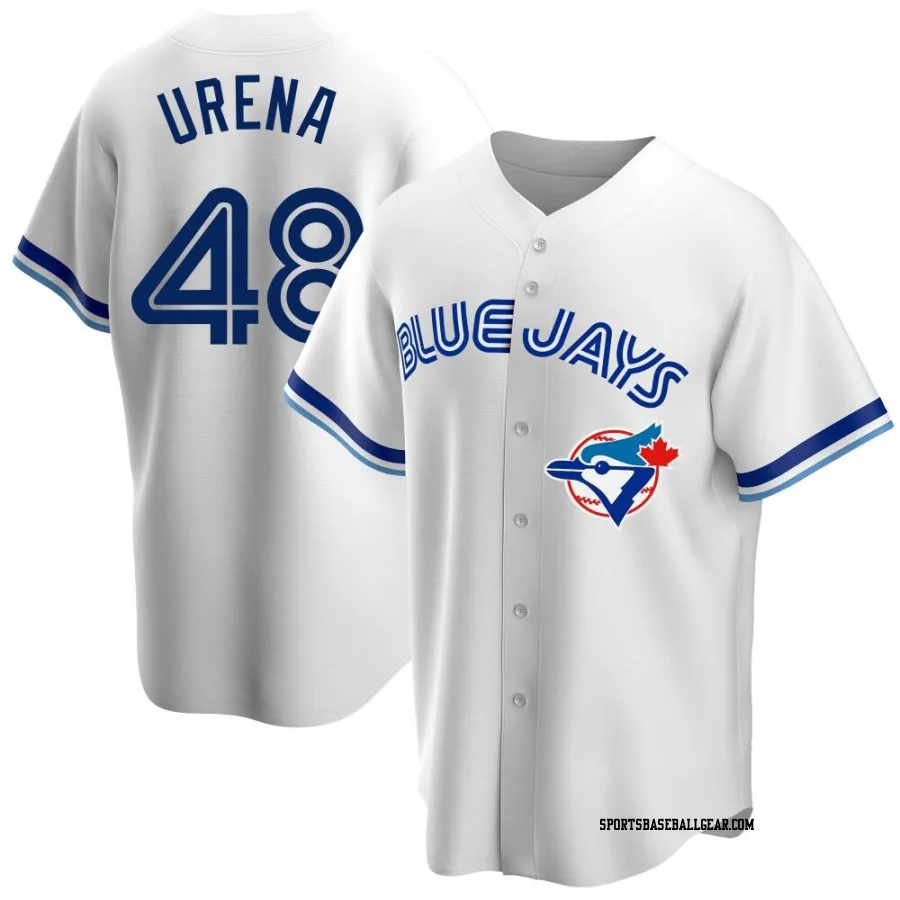 Jose Urena Youth Toronto Blue Jays White Replica Home Cooperstown Collection Jersey