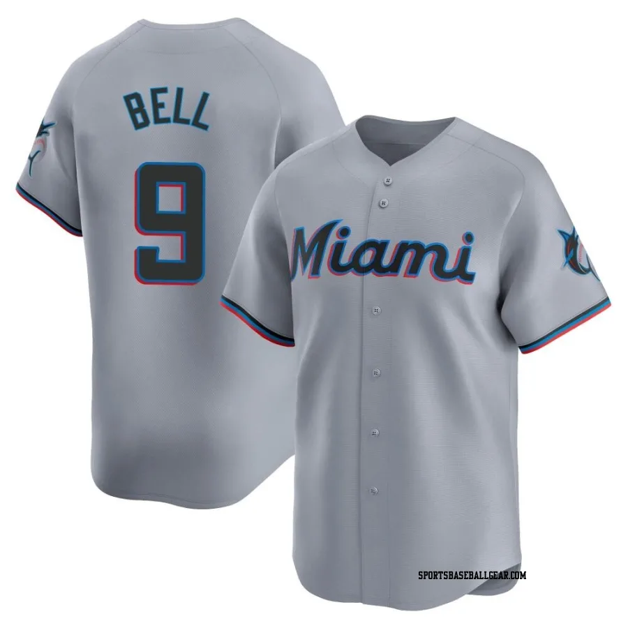Josh Bell Men's Miami Marlins Gray Limited Road Jersey