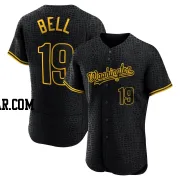 Josh Bell Men's Washington Nationals Black Authentic Snake Skin City Jersey