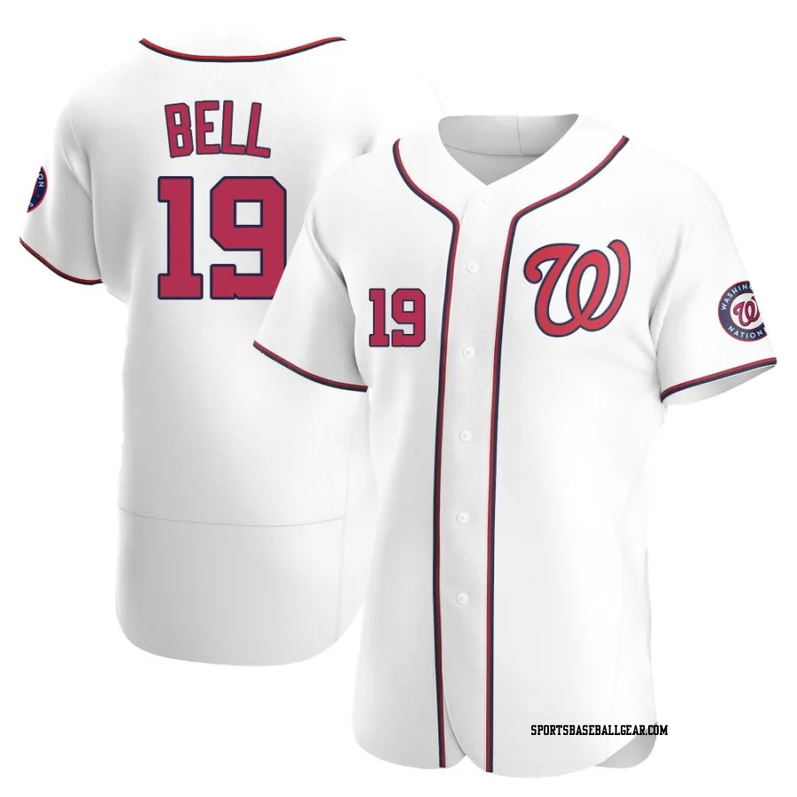 Josh Bell Men's Washington Nationals White Authentic Home Jersey