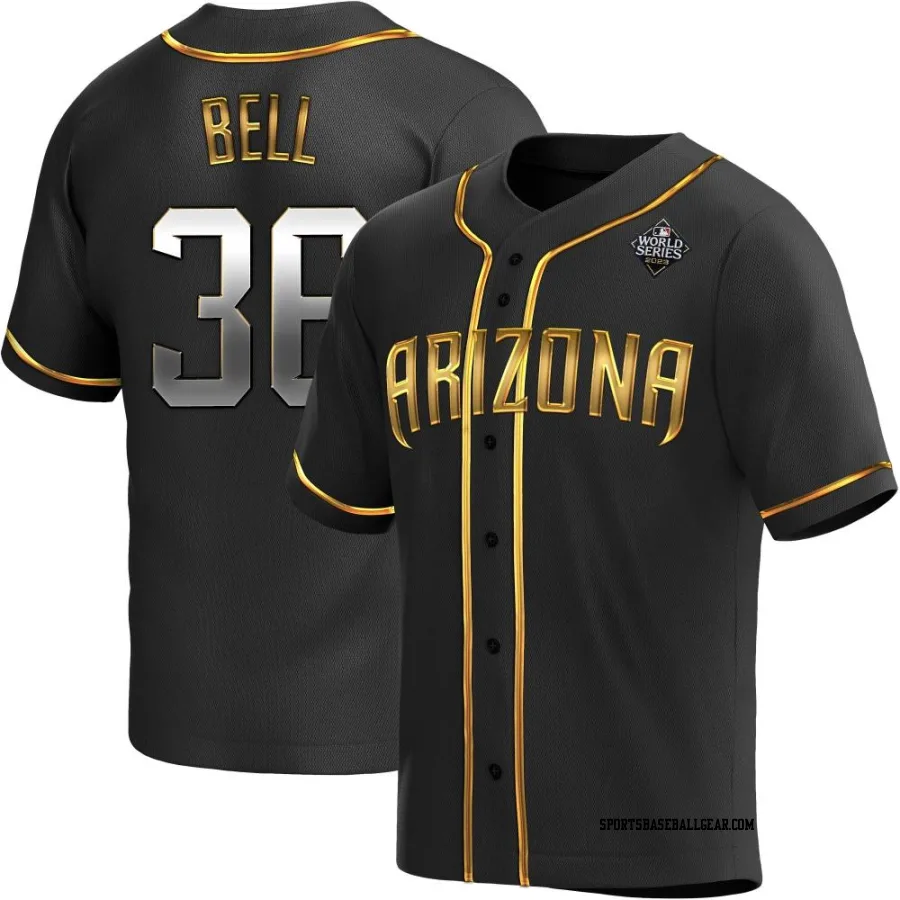 Josh Bell Youth Arizona Diamondbacks Black Golden Replica Alternate 2023 World Series Jersey