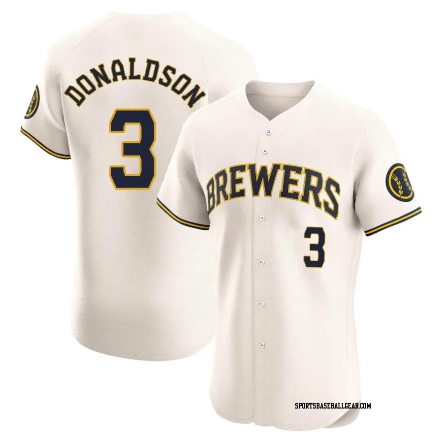 Josh Donaldson Men's Milwaukee Brewers Cream Elite Home Jersey