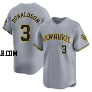 Josh Donaldson Youth Milwaukee Brewers Gray Limited Away Jersey