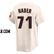 Josh Hader Men's Houston Astros Cream Limited Throwback Cooperstown Collection Jersey