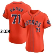 Josh Hader Men's Houston Astros Orange Elite Alternate Vapor Premier Jersey