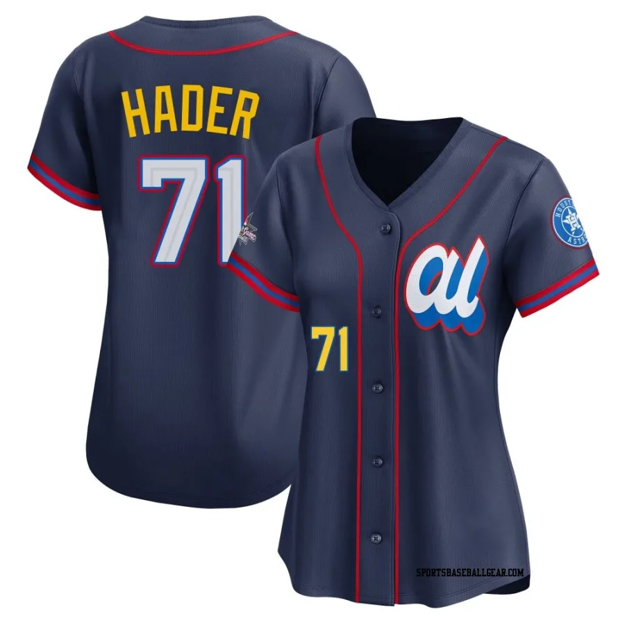 Josh Hader Women's Houston Astros Navy Limited American League 2025 All-Star Edition Jersey