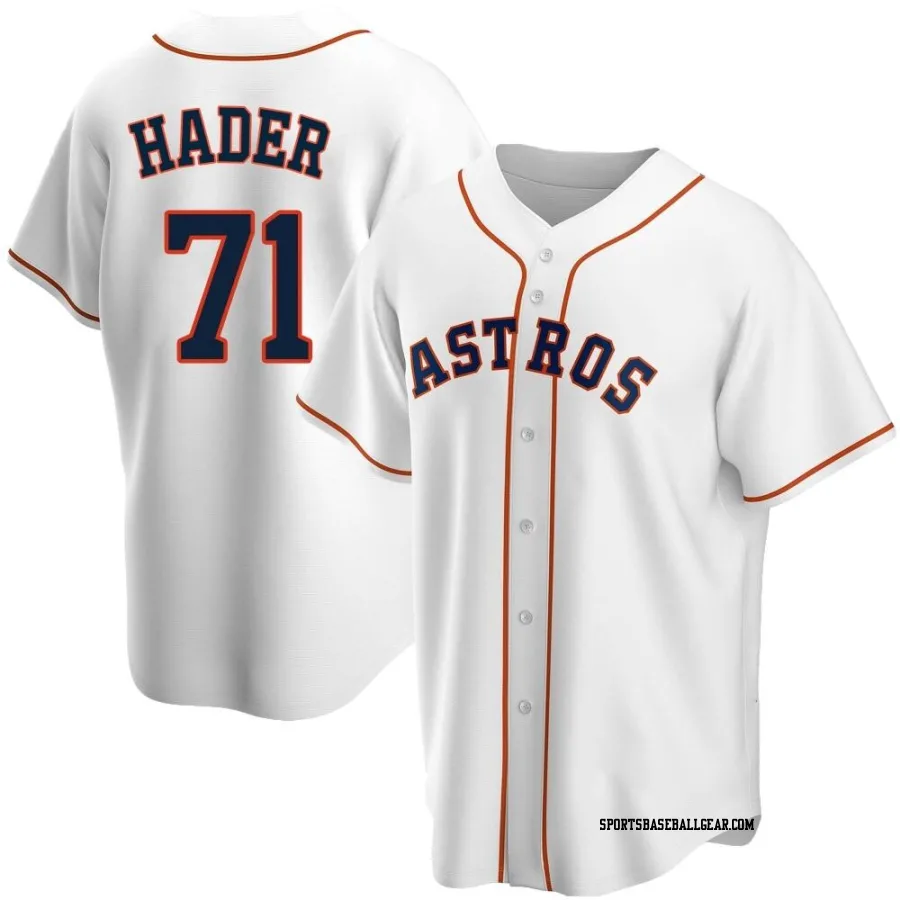 Josh Hader Youth Houston Astros White Replica Home Jersey