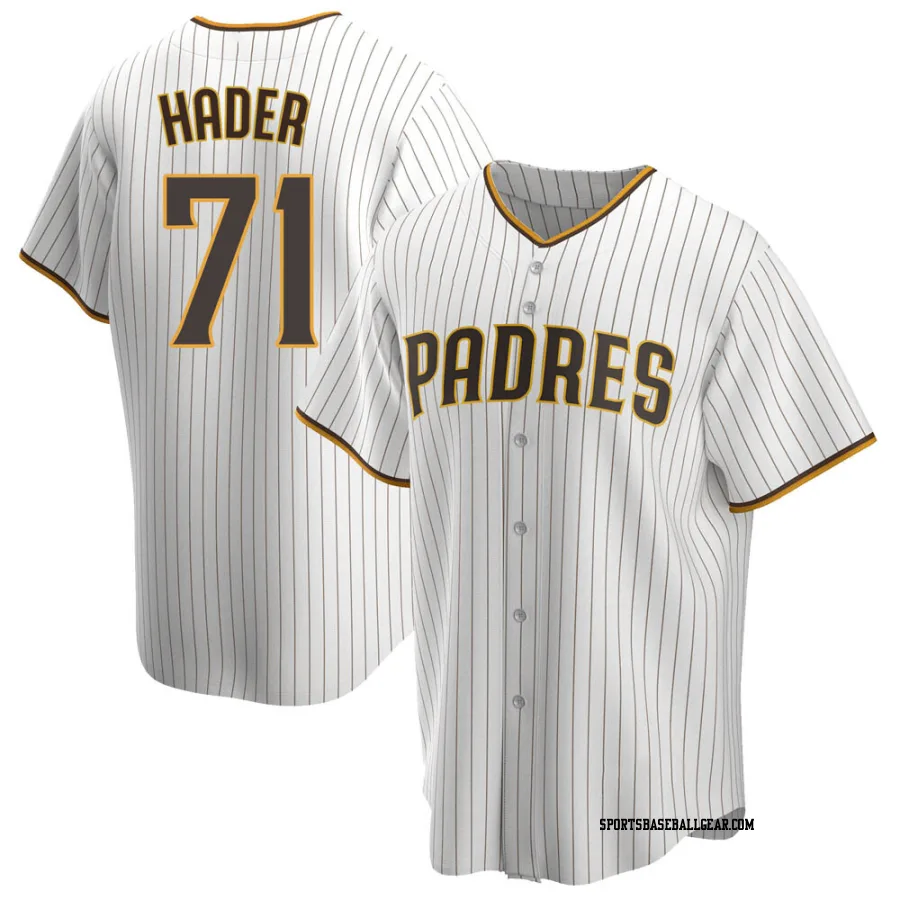 Josh Hader Youth San Diego Padres White/Brown Replica Home Jersey