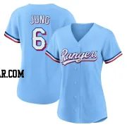 Josh Jung Women's Texas Rangers Light Blue Replica Alternate Jersey