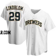 Josh Lindblom Youth Milwaukee Brewers White Replica Home Jersey