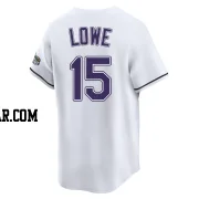Josh Lowe Men's Tampa Bay Rays White Limited Throwback Cooperstown Jersey